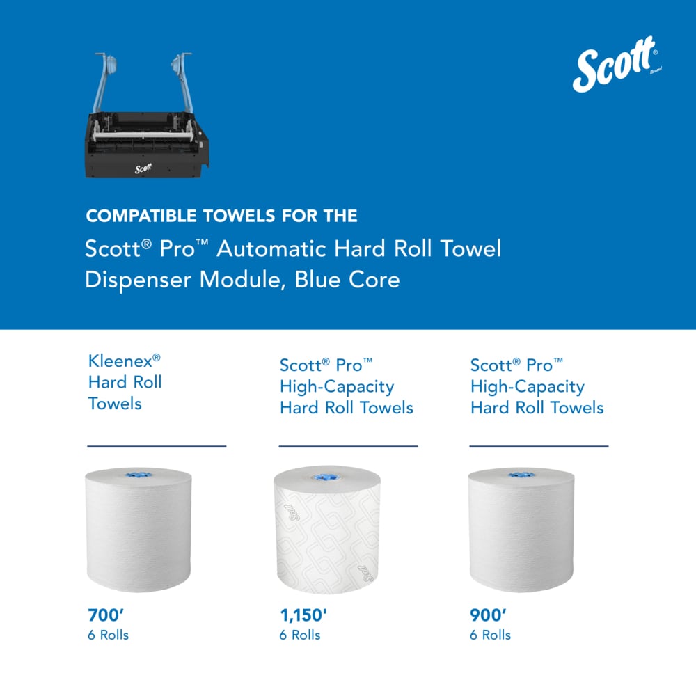 Scott® Pro™ Automatic Hard Roll Towel Dispenser Module Only (34361), for Blue Core Scott® Pro™ Roll Towels (Qty 1) - 34361