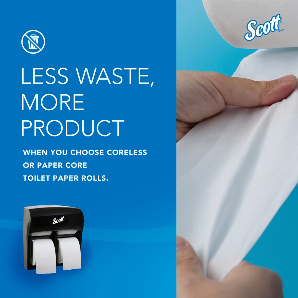 Scott® Pro™ High Capacity Coreless Standard Roll Toilet Paper Dispenser (44518), 4 Roll Capacity, Black, 11.25" x 12.75" x 6.19" (Qty 1) - 44518