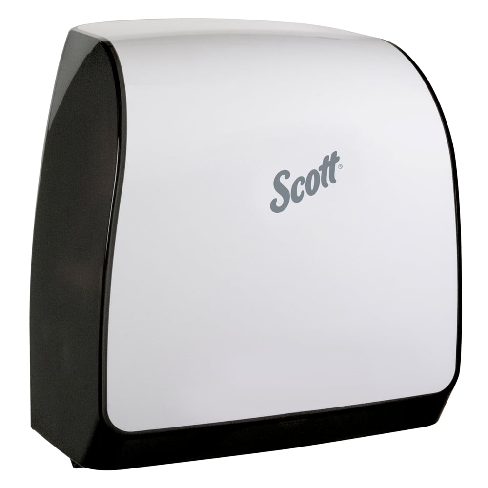 Scott® Slimroll Manual Towel Dispensers (47091), White, for Orange Core Scott® Slimroll Towels, 12.65" x 13.02" x 7.18" (Qty 1) - 47091