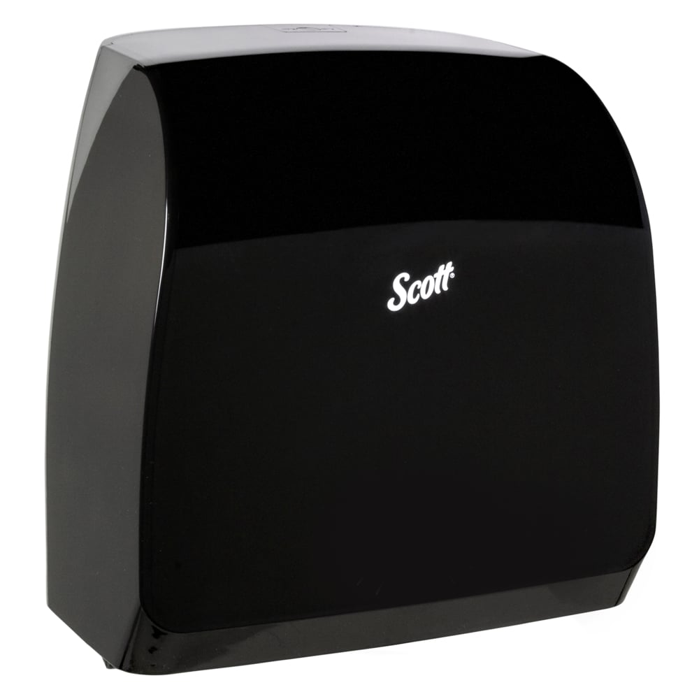 Scott® Slimroll Manual Towel Dispensers (47092), Black, for Orange Core Scott® Slimroll Towels, 12.65" x 13.02" x 7.18" (Qty 1) - 47092