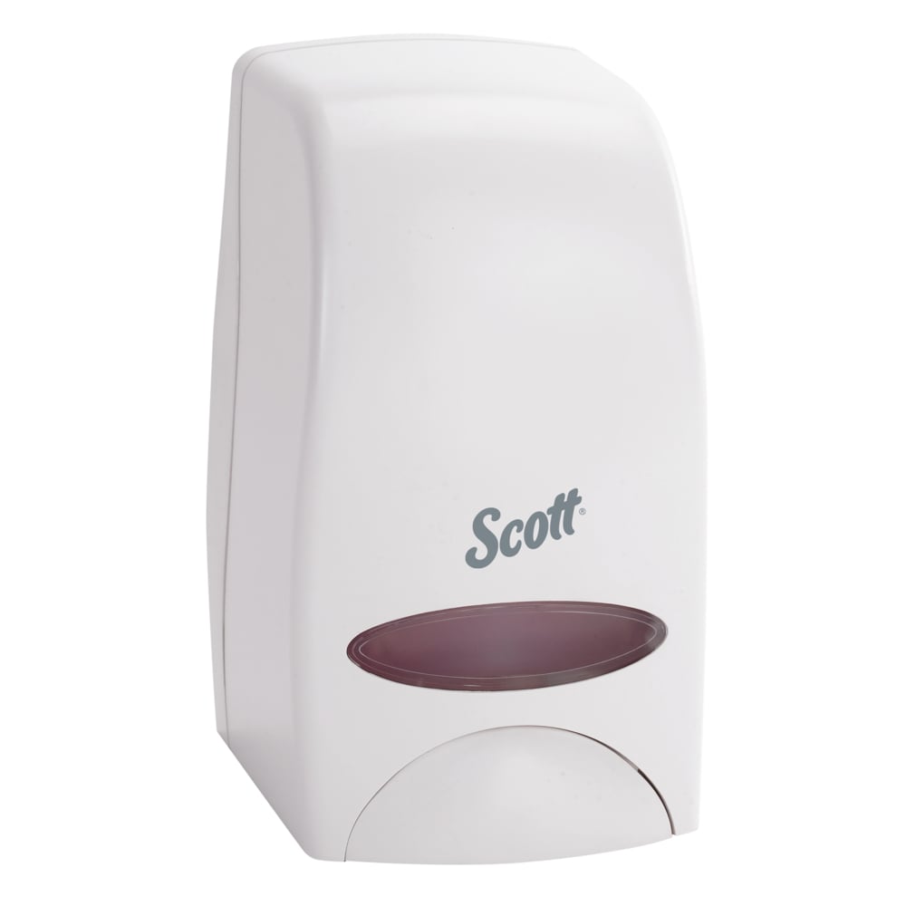 Scott® Essential™ High Capacity Manual Skin Care Dispenser (92144), White, 1.0 L capacity, 4.85" x 8.36" x 5.43" (Qty 1) - 92144