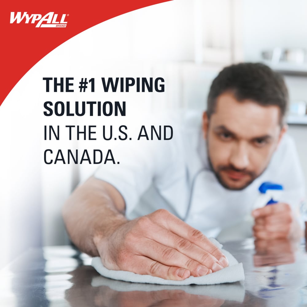 WypAll® CriticalClean™ Heavy Duty Foodservice Cloths (05925), Quarterfold Towels, White (300 Sheets/Box, 1 Box/Case, 300 Sheets/Case) - 05925
