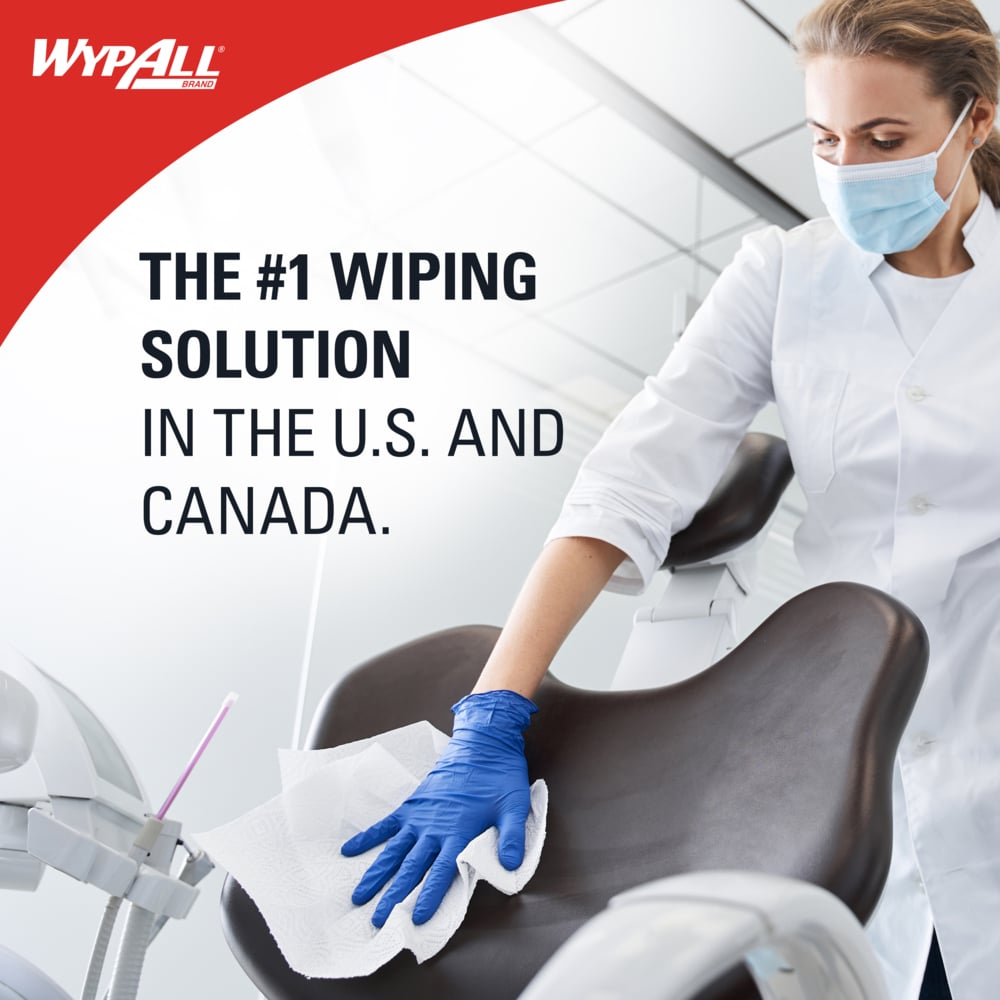 WypAll® CriticalClean™ WetTask™ Wipers for Bleach, Disinfectants, and Sanitizers (06411), Center-Pull Roll, White, Bucket Included (140 Sheets/Roll, 6 Rolls/Case, 840 Sheets/Case) - 06411