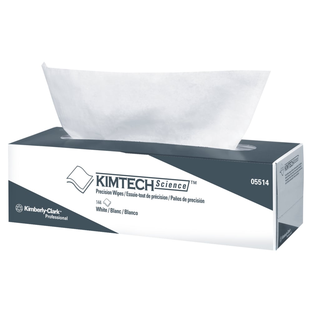 Essuie-tout Precision Kimtech™ Science (05514), blanc, 15 boîtes Pop-Up/caisse, 144 feuilles/caisse, 2 160 feuilles/caisse;Essuie-tout Precision Kimtech Science (05514), essuie-tout blancs, 1 épaisseur, 15 boîtes Pop-Up/caisse, 140 lingettes/boîte, 2 100/caisse - 05514