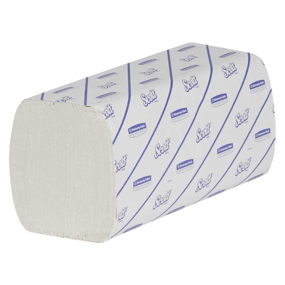 Asciugamani intercalati Scott® Excellent 6604 - 190 strappi, colore bianco, a 2 veli per confezione (la cassa contiene 20 confezioni) - 6604