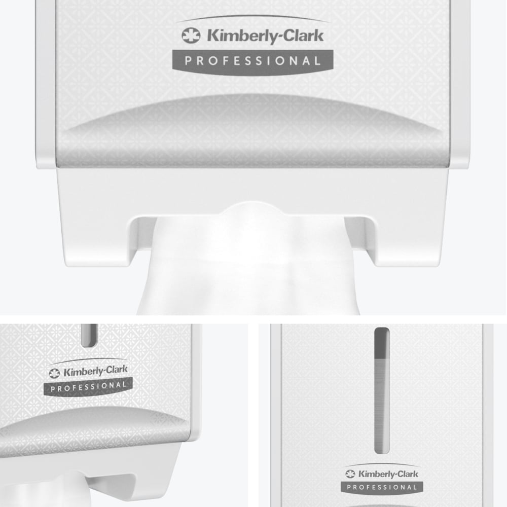 Kimberly-Clark Professional™ ICON™ Folded Toilet Paper Dispenser (53949), with White Mosaic Design Faceplate; 1 Dispenser and Faceplate per Case - 53949