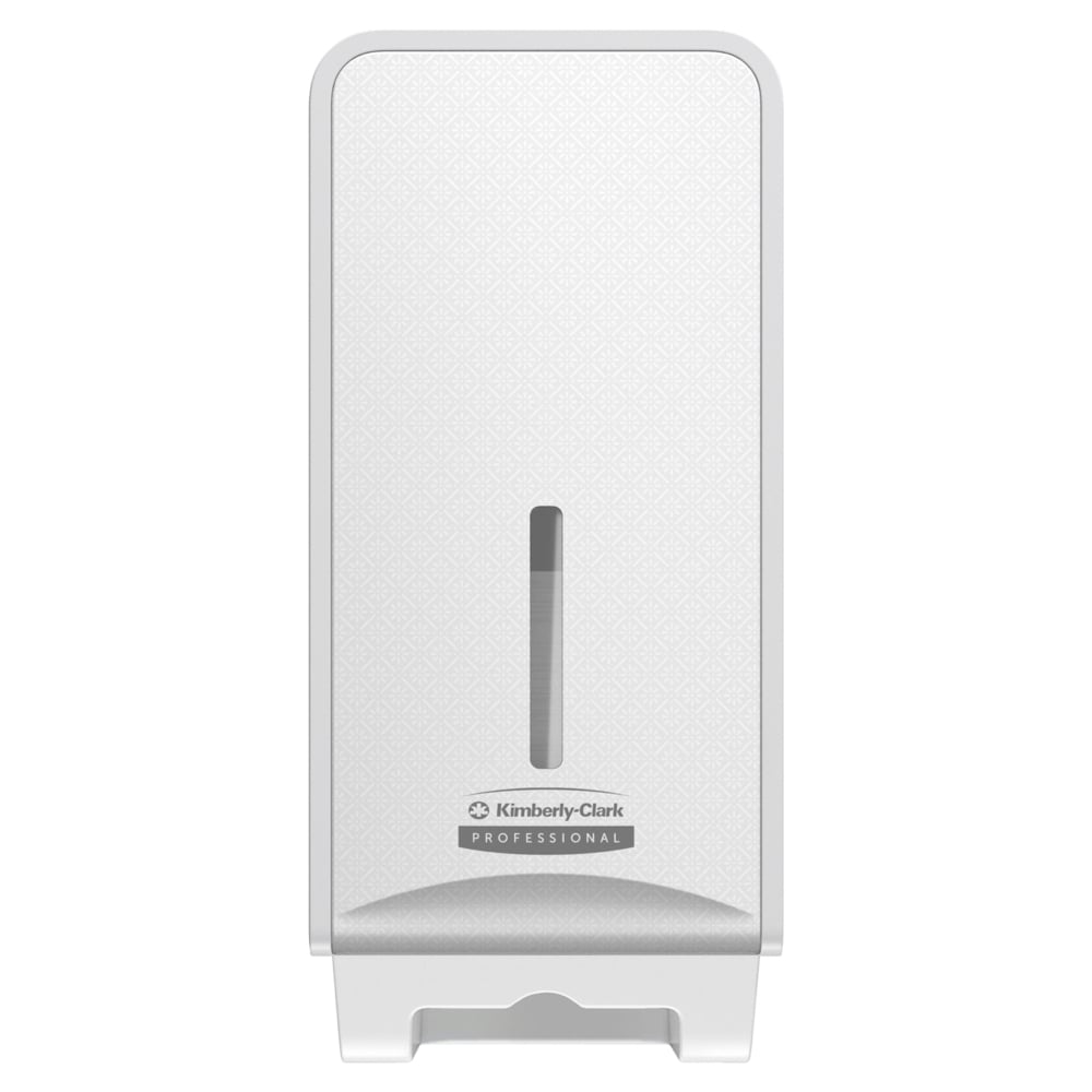 Kimberly-Clark Professional™ ICON™ Folded Toilet Paper Dispenser (53949), with White Mosaic Design Faceplate; 1 Dispenser and Faceplate per Case - 53949