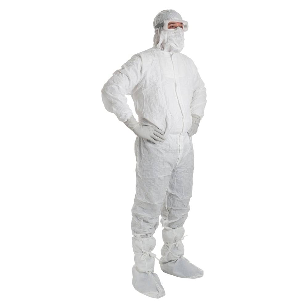 Combinaison stérile pour salle blanche Kimtech™ A5 - 88802, blanc, taille L (25 pièces au total) - 88802
