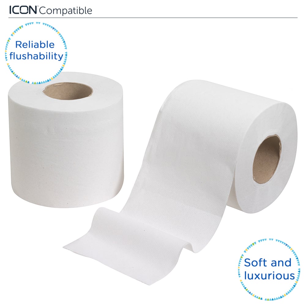 Kleenex® Standard Size Toilet Roll 8477 - 2 Ply Toilet Paper - 9 Packs ...