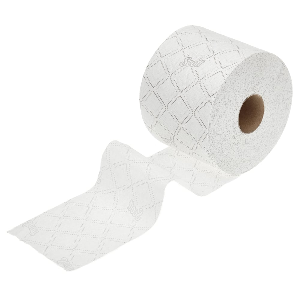 Scott® Control™ Small Roll Toilet Tissue 8558 - 3 Ply Toilet Rolls - 5 Packs of 6 Rolls x 300 Recycled Toilet Paper Sheets (30 Rolls / 9,000 White Sheets Total) - 8558