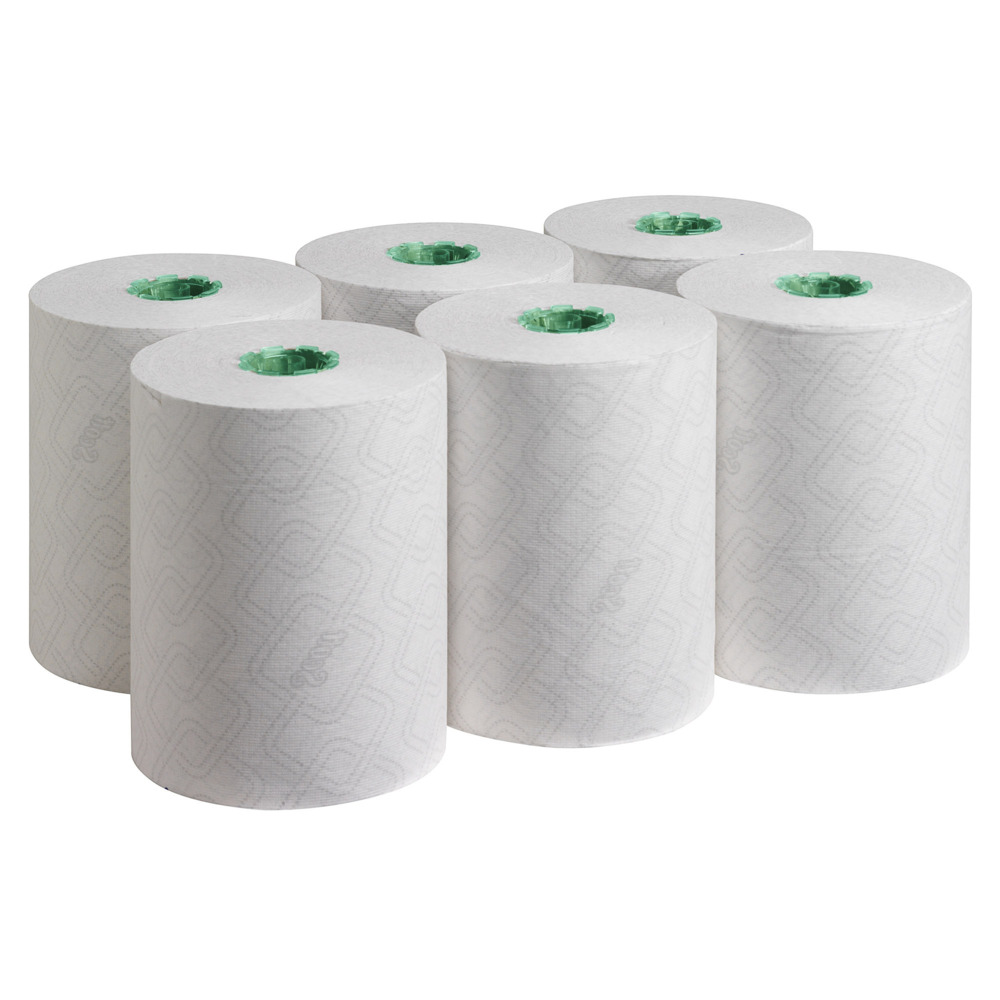 86224 Scott Control Rolled Hand Towel with elevated Scott® design, White, 305m x 6 Rolls - S059796292