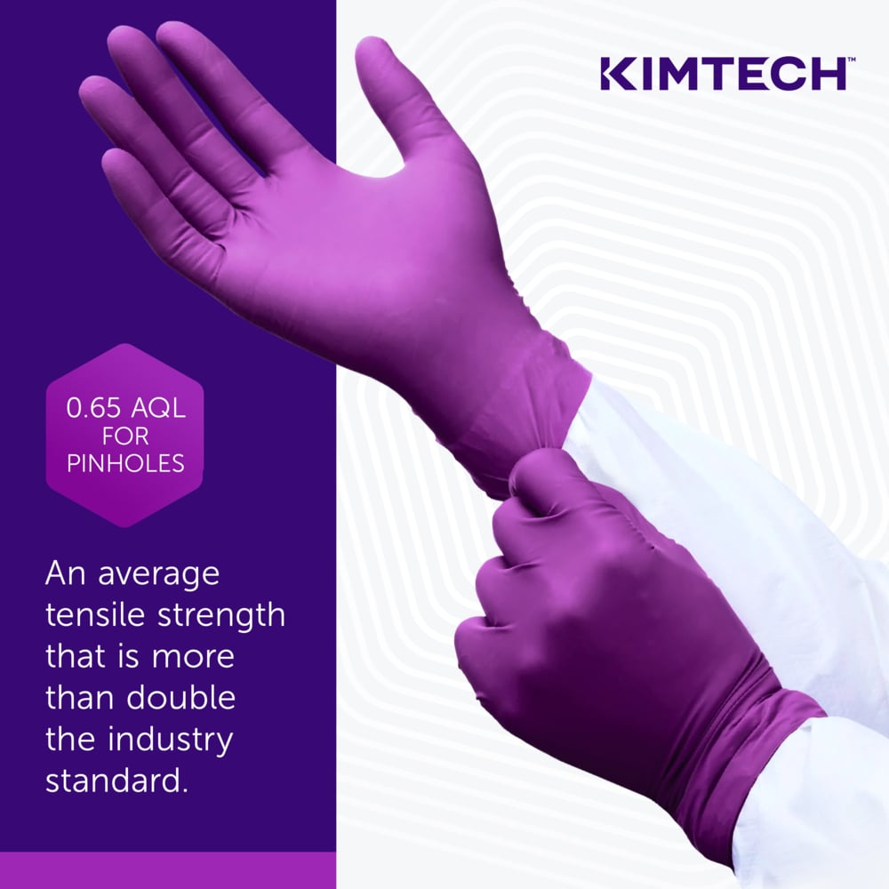 Kimtech™ Polaris™ Xtra Nitrile Exam Gloves (62761), 7.5 Mil, Ambidextrous, 12", S (50 Nitrile Gloves/Box, 10 Boxes/Case, 500 Gloves/Case) - 62761