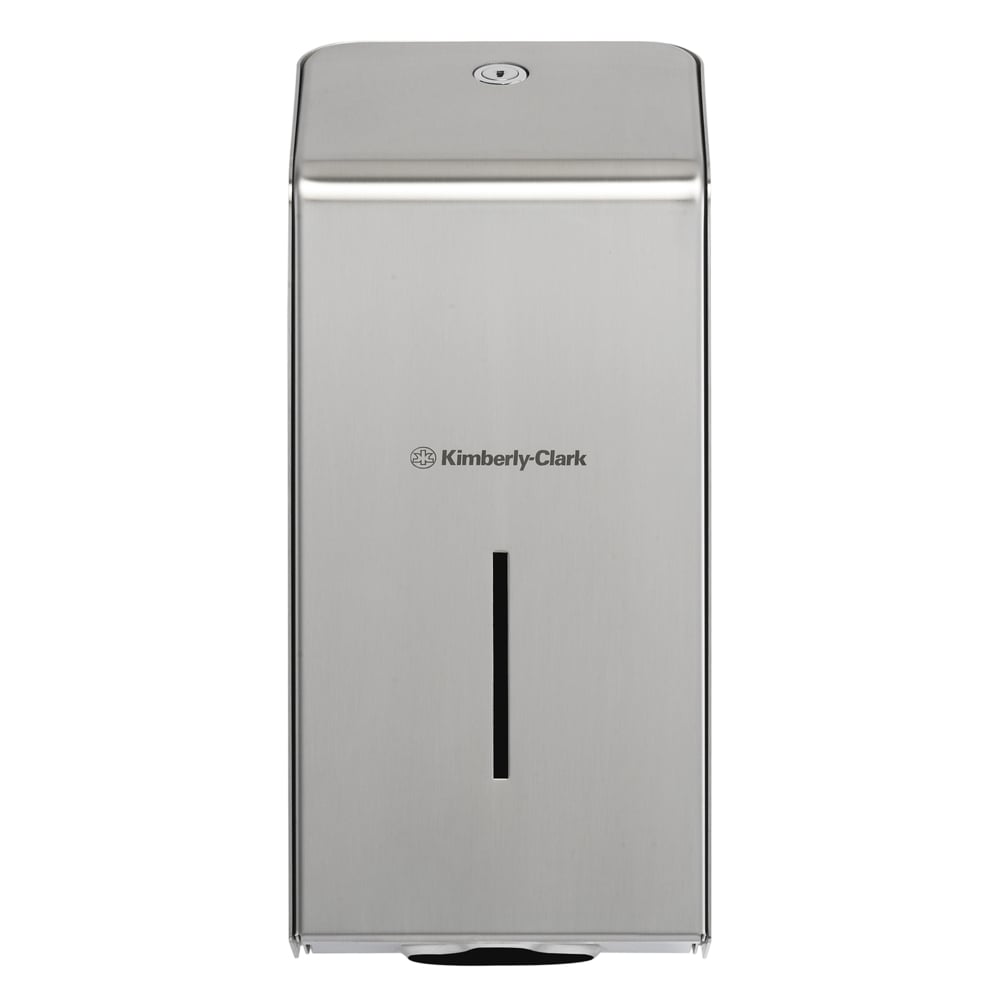 Kimberly-Clark Professional™ Stainless Steel Folded Toilet Tissue Dispenser 8972 - Single Sheet Toilet Paper Dispenser - 1 x Stainless Steel Dispenser - 8972