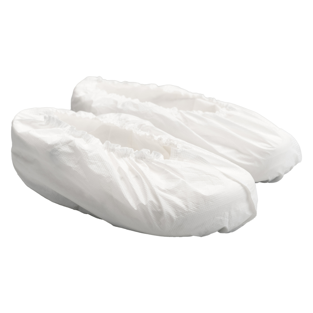 Kimtech™ A7 Unitrax Pro™ Shoe Covers (55585), White, Non-Sterile, Double-Bagged, Universal (100 Covers/Bag, 3 Bags/Case, 300 Covers/Case) - 55585