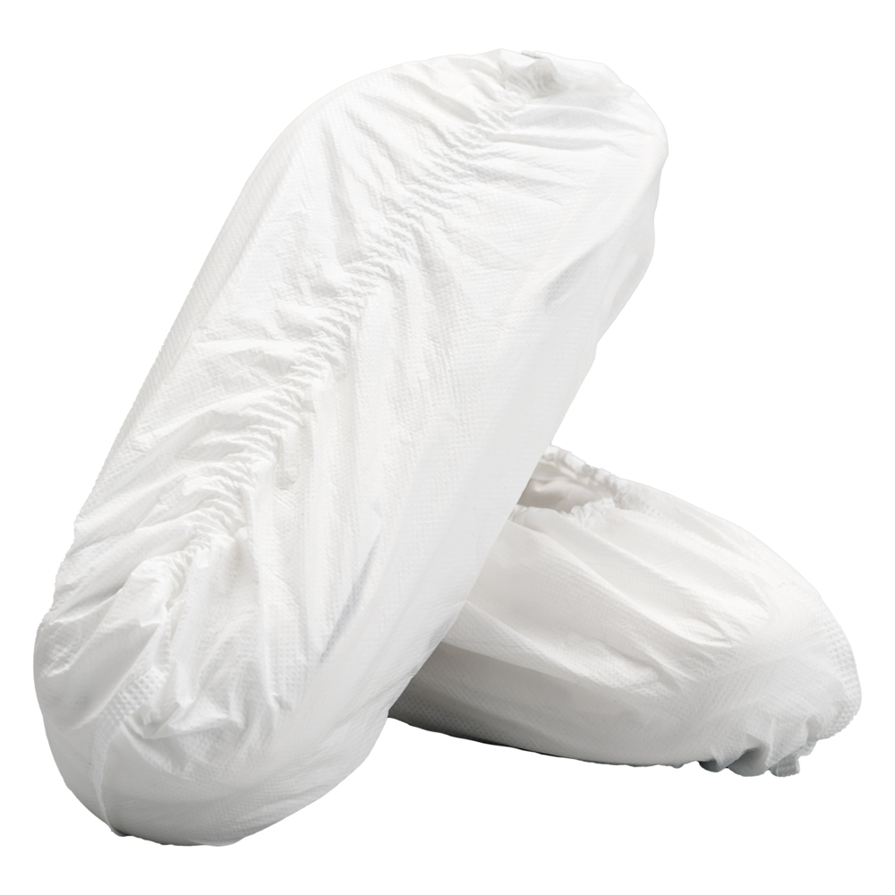 Kimtech™ A7 Unitrax Pro™ Shoe Covers (55585), White, Non-Sterile, Double-Bagged, Universal (100 Covers/Bag, 3 Bags/Case, 300 Covers/Case) - 55585