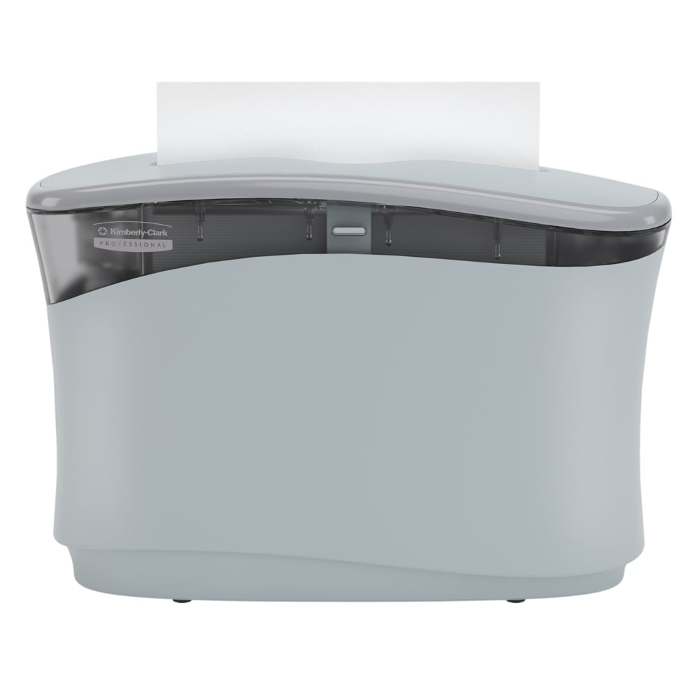 Kimberly-Clark Professional™ Countertop Folded Towel Dispenser (55760), Soft Grey, 13.3" x 9.0" x 5.2" (Qty 1) - 55760