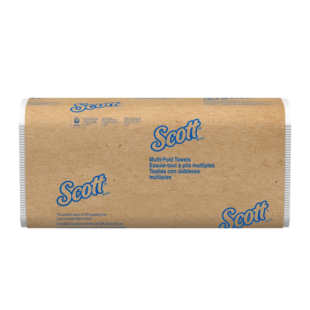 essuie-mains à plis multiples Scott® (01804), avec technologie Absorbency Pockets™, feuilles de 23,37 cm x 23,88 cm (9,2 po x 9,4 po), blanches (250 feuilles/paquet, 16 paquets/caisse, 4 000 feuilles/caisse) - 01804