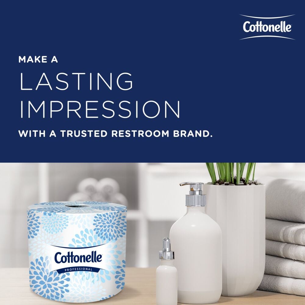 Cottonelle® Professional Standard Roll Toilet Paper (13135), 2-Ply, White, Compact Case for Easy Storage (451 Sheets/Roll, 20 Rolls/Case, 9,020 Sheets/Case) - 13135