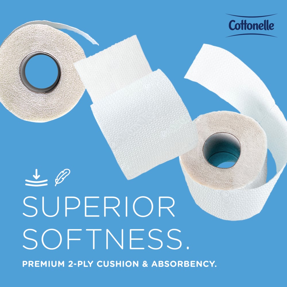 Cottonelle® Professional Standard Roll Toilet Paper (13135), 2-Ply, White, Compact Case for Easy Storage (451 Sheets/Roll, 20 Rolls/Case, 9,020 Sheets/Case) - 13135