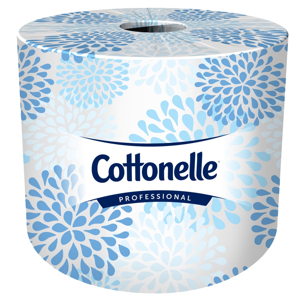 Papier hygiénique en rouleau standard Cottonelle® Professional (13135), 2 épaisseurs blanc, caisse compacte pour un stockage facile (451 feuilles/rouleau, 20 rouleaux/caisse, 9 020 feuilles/caisse) - 13135