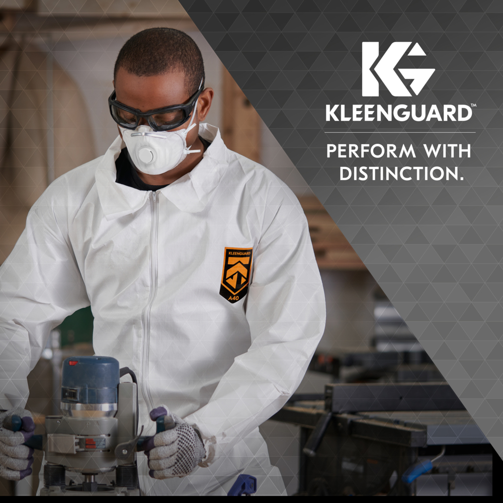 KleenGuard™ 3400 Series N95 Particulate Respirator (54628), RA3415V Molded Cup Style, NIOSH-Approved, Exhalation Valve, Regular Fit, White (10 Respirators/Box, 12 Boxes/Case, 120 Respirators/Case) - 54628