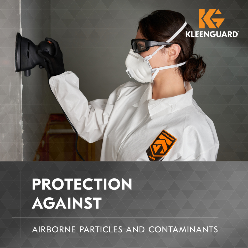 KleenGuard™ 3400 Series N95 Particulate Respirator (54628), RA3415V Molded Cup Style, NIOSH-Approved, Exhalation Valve, Regular Fit, White (10 Respirators/Box, 12 Boxes/Case, 120 Respirators/Case) - 54628