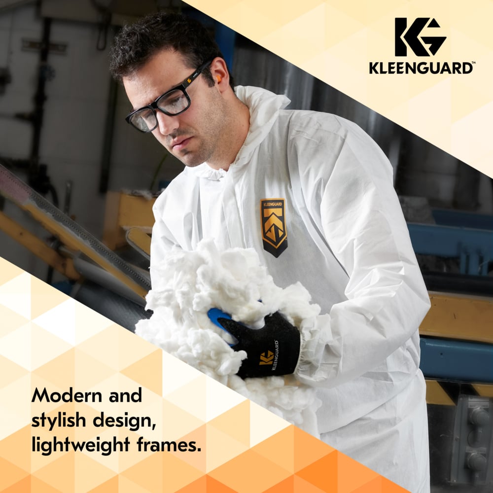 KleenGuard™ V30 Maverick™ Safety Glasses (49312), Clear Lenses with Anti-Glare coating, Black Frame, Unisex Eyewear for Men and Women (12 Pairs/Case) - 49312