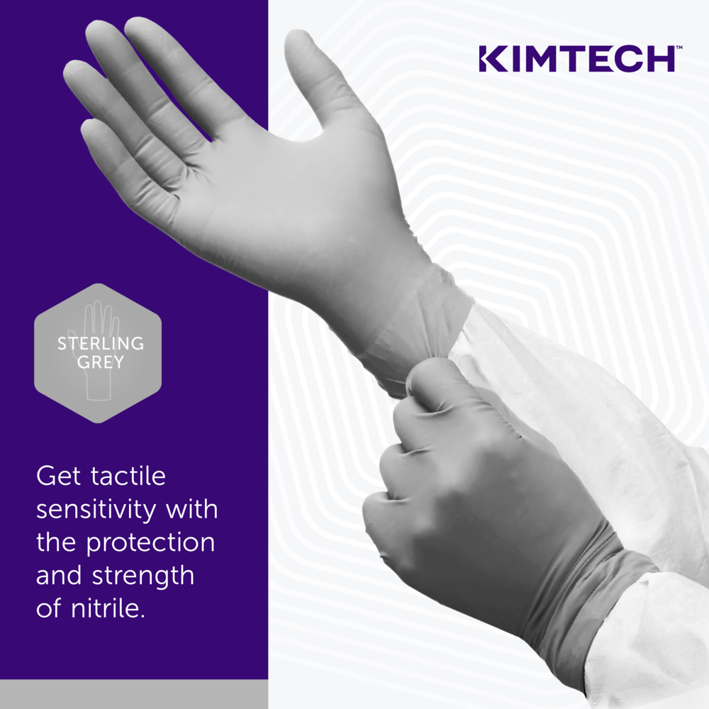 Kimtech™ Sterling™ Nitrile Exam Gloves (50708), 3.5 Mil, Ambidextrous, 9.5", L (200 Gloves/Box, 10 Boxes/Case, 2,000 Gloves/Case) - 50708