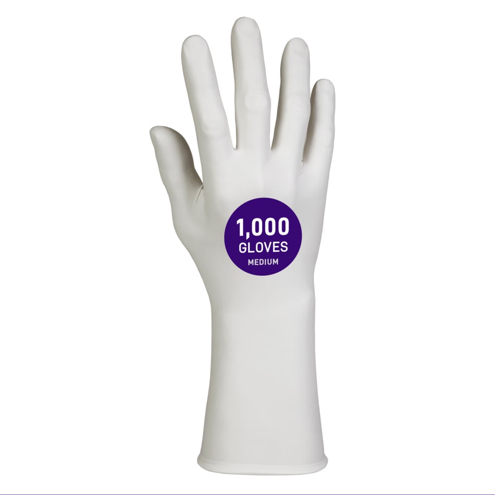 Kimtech™ G3 NXT™ Nitrile Gloves (62992), 6.3 Mil, Ambidextrous, 12", ISO Class 3 or Higher Cleanrooms, Double Bagged, M (100 Gloves/Bag, 10 Bags/Case, 1,000 Gloves/Case) - 62992