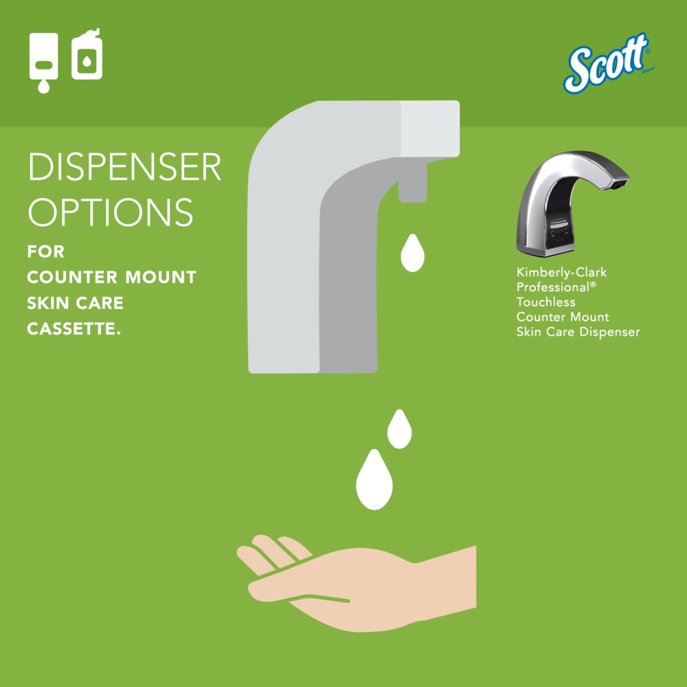 Scott® Green Certified Foam Hand Soap (11285), 1.5 L Clear, Under-Counter Hand Soap Refills for Kimberly-Clark Professional® Automatic Counter-Mount Dispensers, No Fragrance Added, Ecologo, NSF E-1 Rated (2 Bottles/Case) - 11285