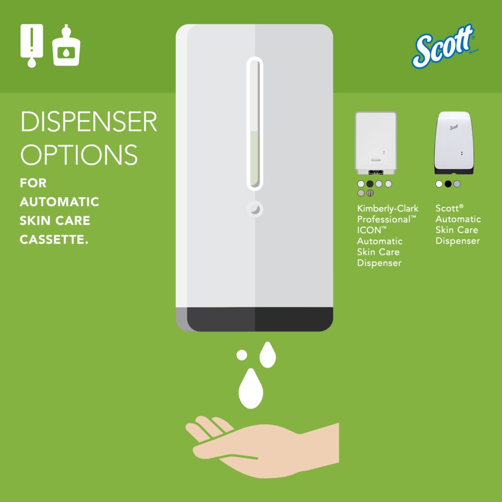 Scott® Green Certified Foam Hand Soap (91591), 1.2 L Clear, No Fragrance Added, Automatic Hand Soap Refills for Kimberly-Clark Professional™ ICON™ and Scott® Pro™ Automatic Dispensers, Ecologo, NSF E-1 Rated (2 Bottles/Case) - 91591