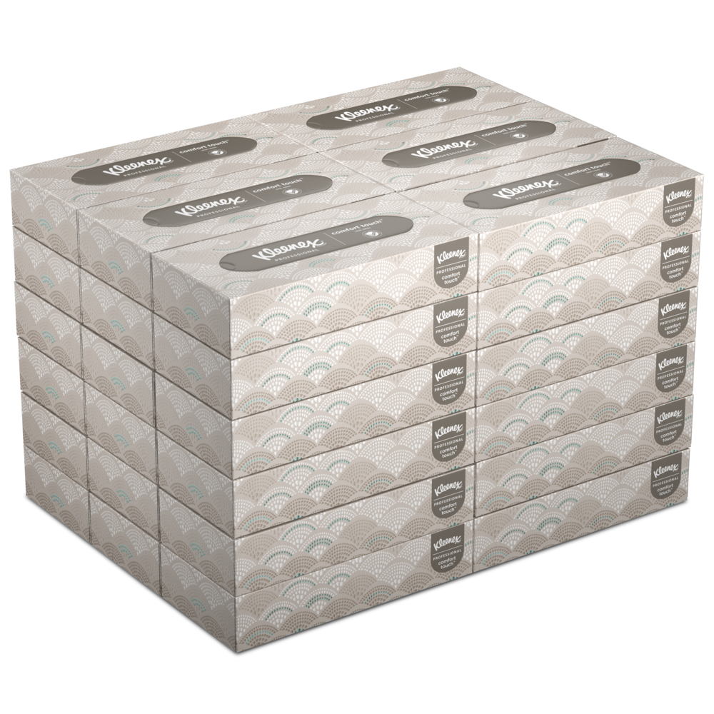 Kleenex® Comfort Touch™ Facial Tissues 8871 - 2-Ply Boxed Tissues - 36 Flat Tissue Boxes x 100 White Facial Tissues (3,600 sheets) - 8871