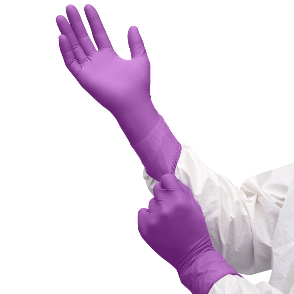 Kimtech™ Polaris™ Xtra Nitrile Ambidextrous Gloves 62103 - Dark Magenta, L, 10x50 (500 gloves) - S061297964