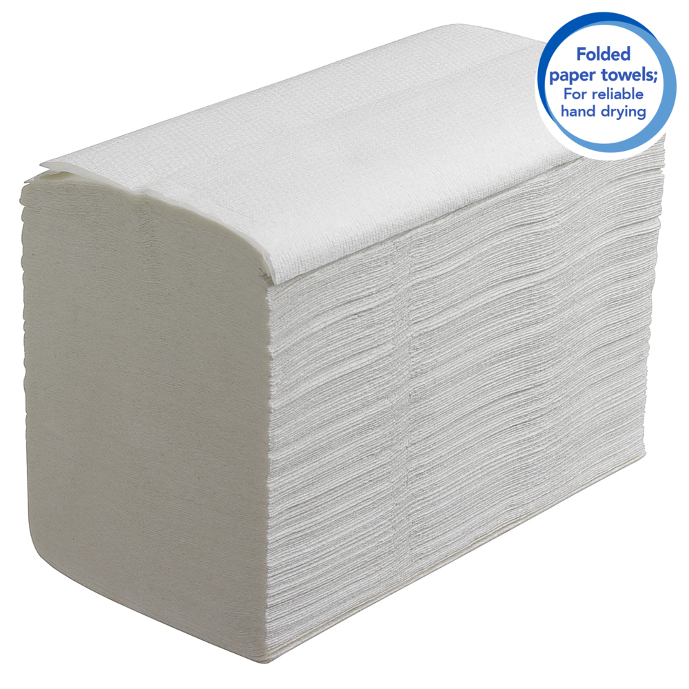 Secamanos plegados grandes Scott® Control™ 6669 - Papel secamanos multiplegado - 15 paquetes x 240 unidades de papel secamanos plegado en Z blanco (3600 en total) - 6669