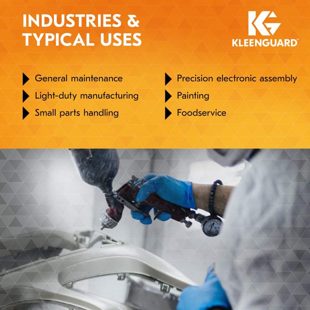 KleenGuard™ G10 Flex™ Blue Nitrile Gloves (54333), 3 Mil, Ambidextrous, Touchscreen Compatible, Medium (100 Gloves/Box, 10 Boxes/Case, 1,000 Gloves/Case) - 54333