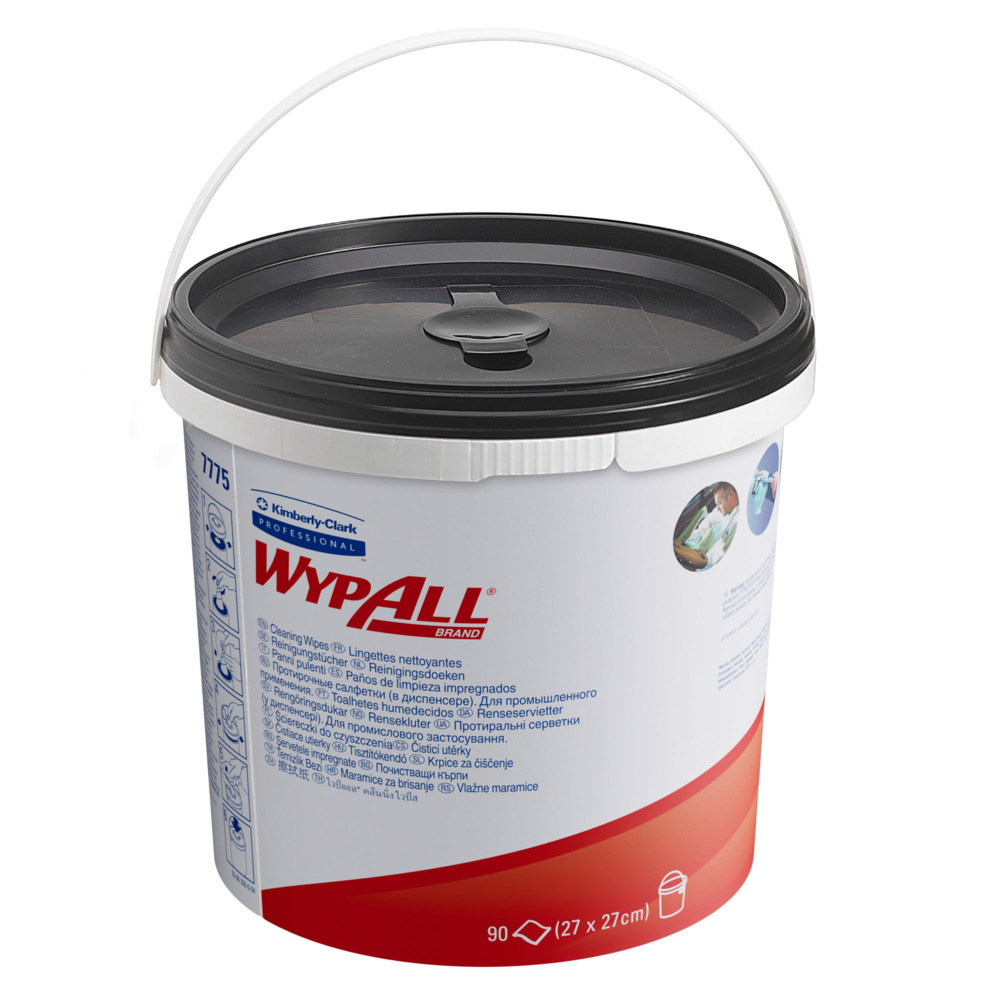 WypAll® Power Clean™-poetsdoeken 7775 - industriële poetsdoeken - 6 emmers x 90 groene poetsdoeken (540 poetsdoeken in totaal) - 7775