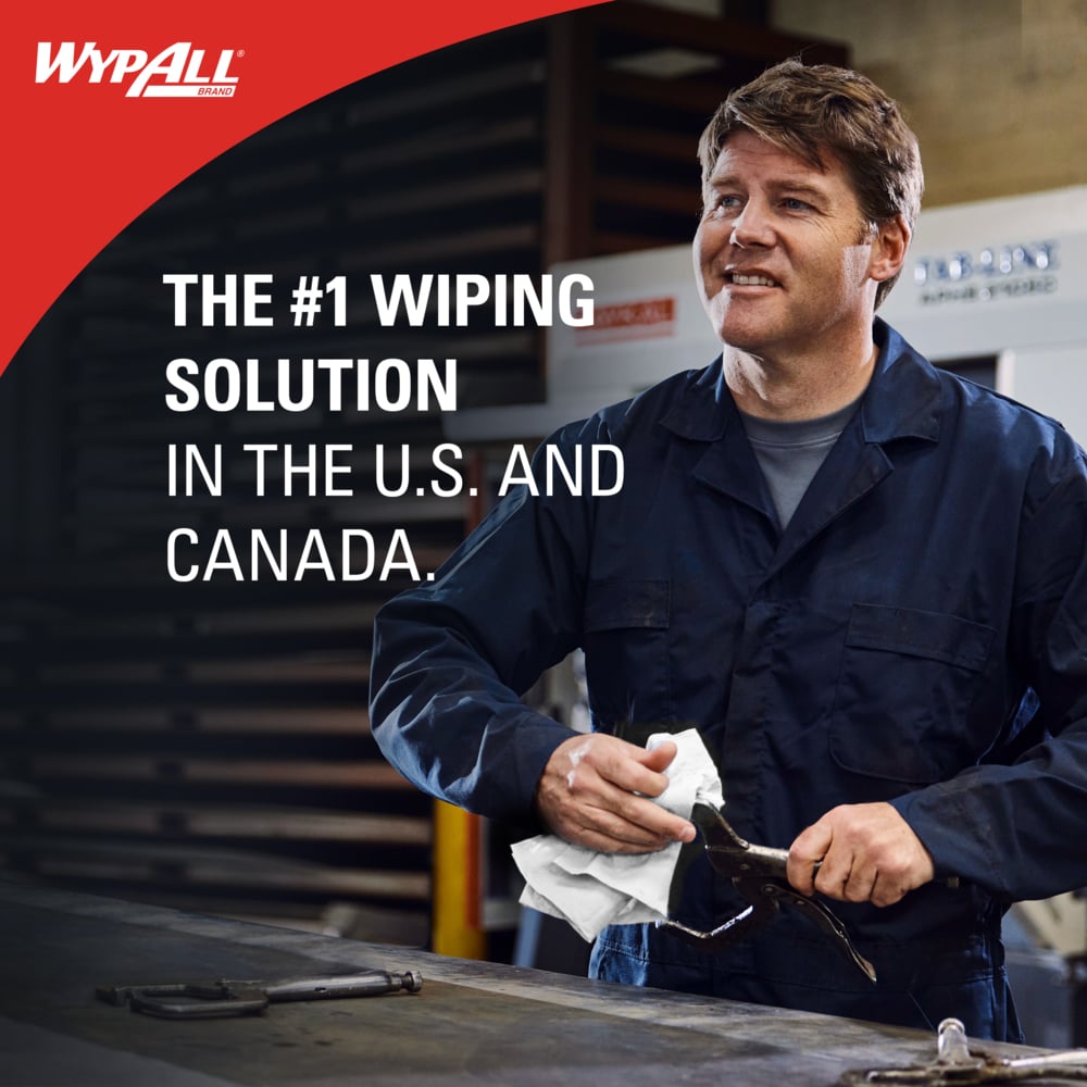 WypAll® Disinfecting Wipes (54481), Hydrogen Peroxide Disinfectant Cleaner for Commercial, Industrial & Healthcare, 5.75"x7" Wipes, Fresh Scent (185 Sheets/Canister, 3 Canisters/Case, 555 Sheets/Case) - 54481