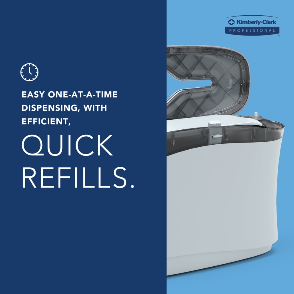 Kimberly-Clark Professional™ Countertop Folded Paper Towel Dispenser (55760), Soft Grey, 13.3" x 9.0" x 5.2" (Qty 1) - 55760