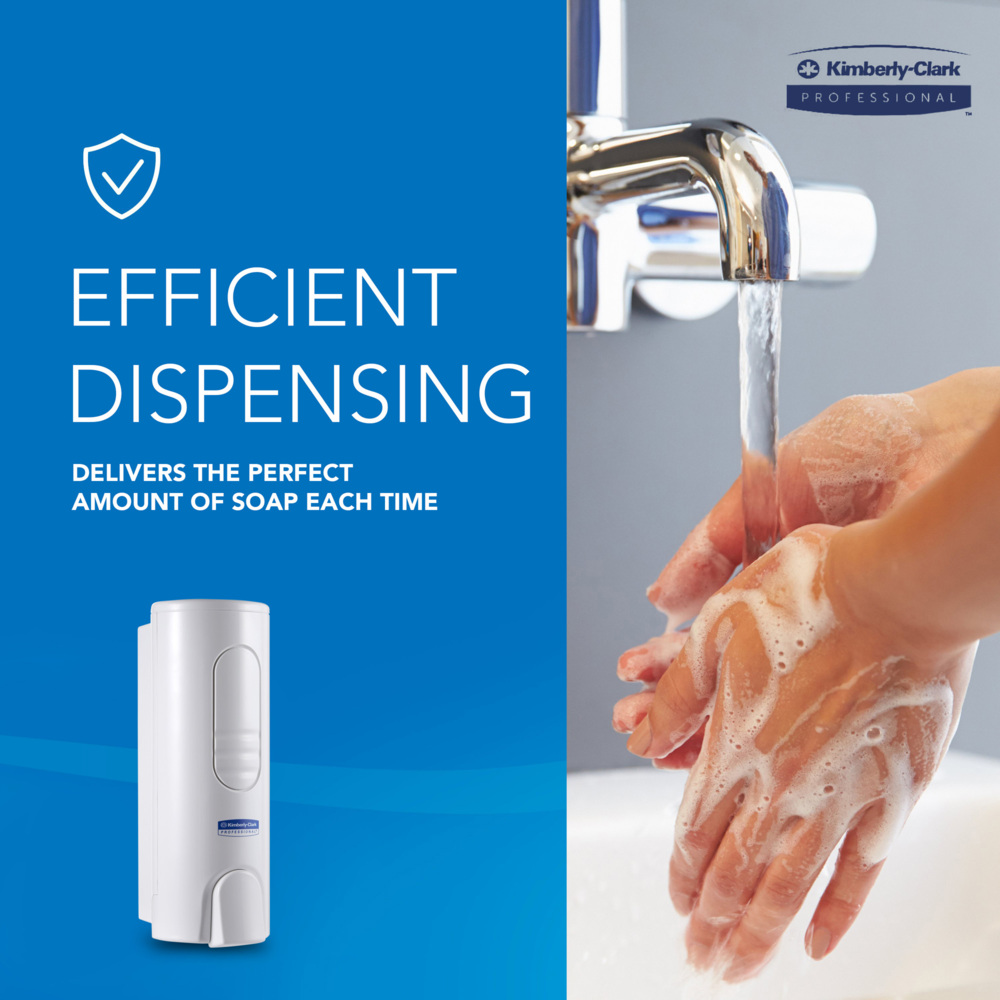 Kimberly-Clark Professional™ Compact Luxury Dispensador de jabón de manos en espuma 6982, blanco, 200 ml - 6982