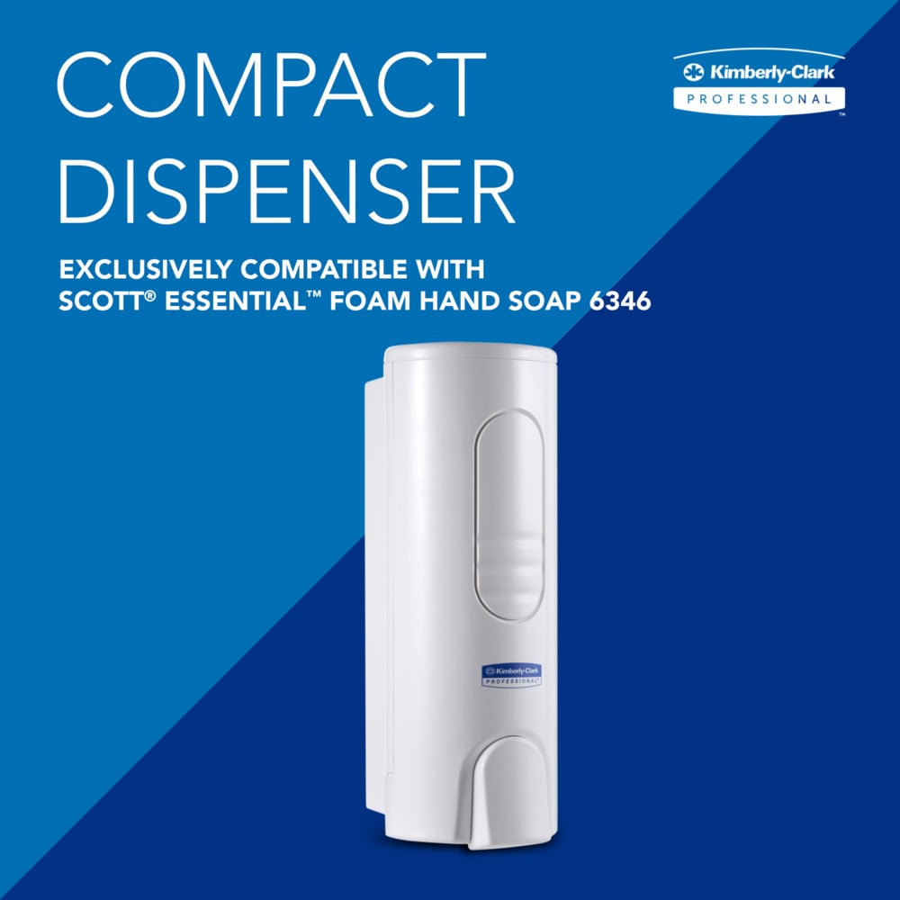 Kimberly-Clark Professional™ Compact Luxury Dispensador de jabón de manos en espuma 6982, blanco, 200 ml - 6982