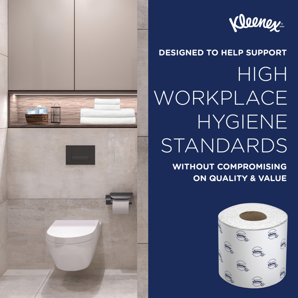 Papier toilette 2 épaisseurs Kleenex® 8438 - 96 x petits rouleaux de 250 feuilles (24 000 au total) - 8438