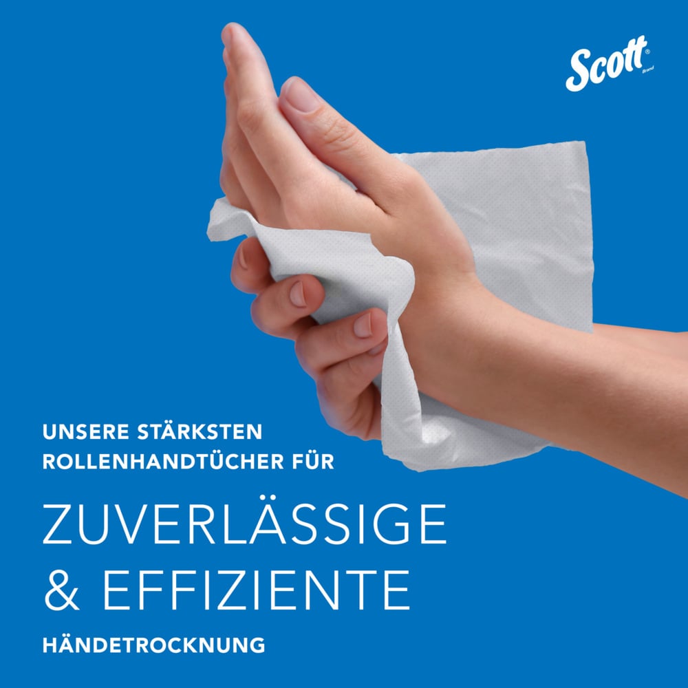 Essuie-mains Scott® Extra Strong 6686 - 304 m, blancs, 1 épaisseur (6 rouleaux par caisse) - 6686