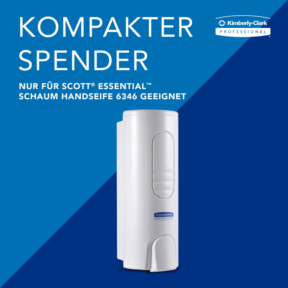 Kimberly-Clark Professional™ Compact Luxury Dispensador de jabón de manos en espuma 6982, blanco, 200 ml - 6982