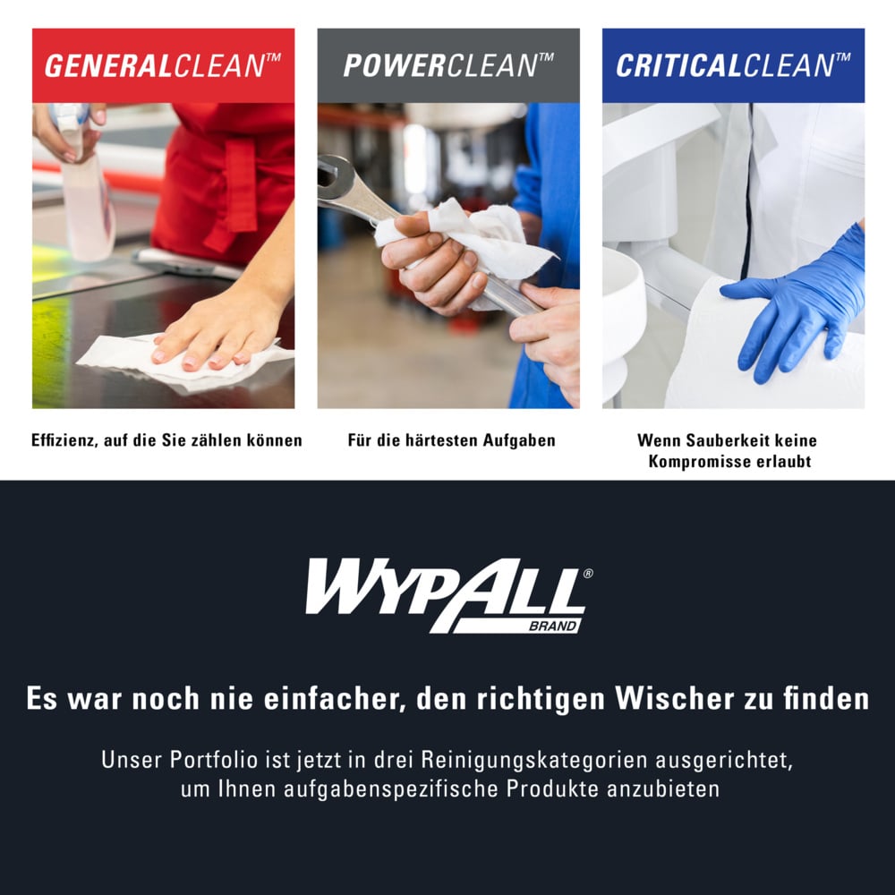 WypAll® L20 Cleaning and Maintenance Blue Wiping Paper 7298 - 2 Ply Centrefeed Roll - 1 Blue Roll x 400 Paper Wipers (400 Wipers Total) - 7298