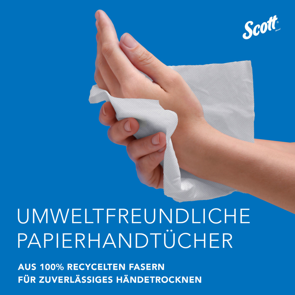 Scott® Essential™ Toallas secamanos 6609: toallas secamanos de papel plegadas, 16 paquetes x 220 unidades de papel secamanos blanco (3520 en total) - 6609