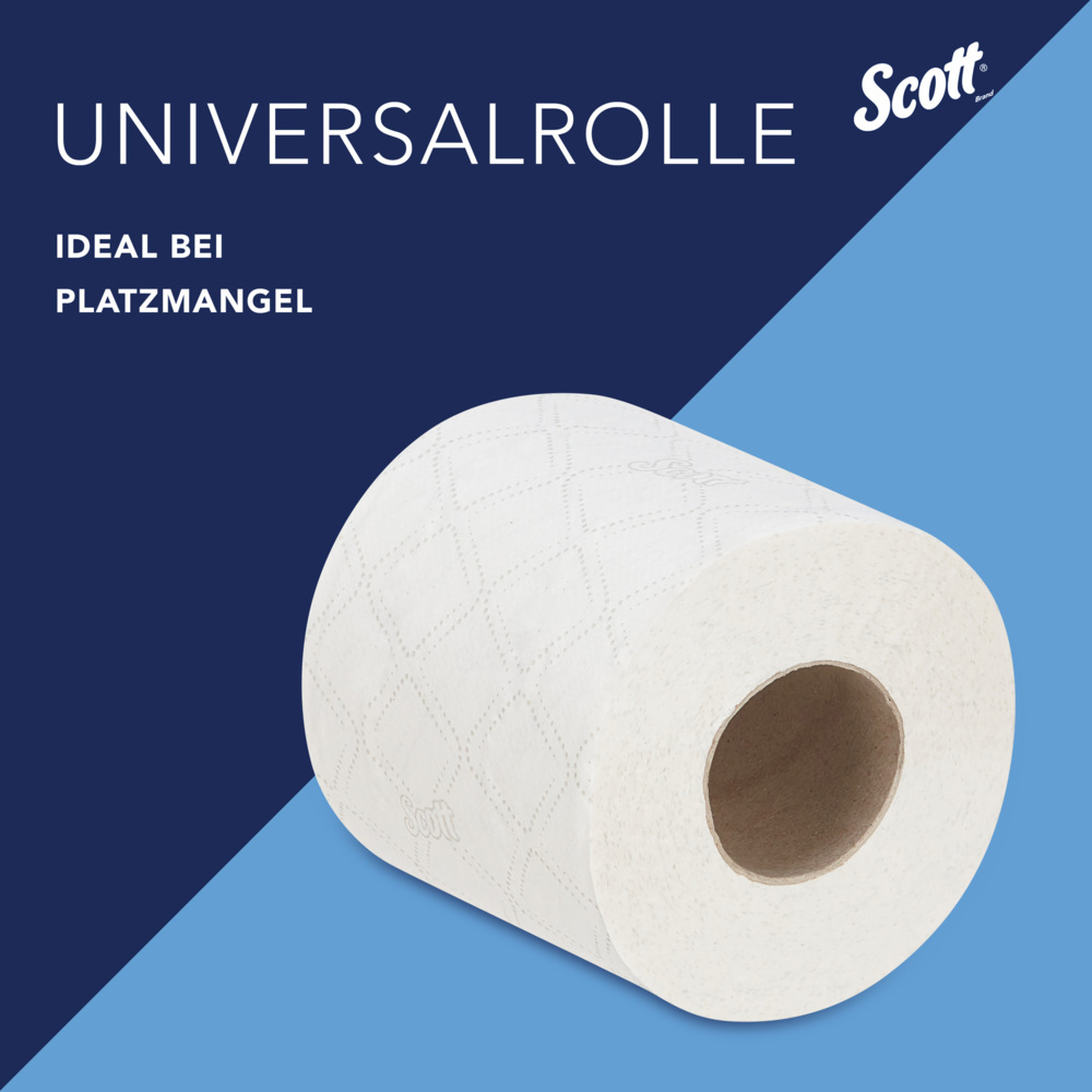 Papier toilette taille standard Scott® Essential™ 8538 - Papier toilette 2 épaisseurs - 6 paquets de 6 rouleaux x 320 feuilles de papier toilette blanc (36 rouleaux/11 520 feuilles au total) - 8538