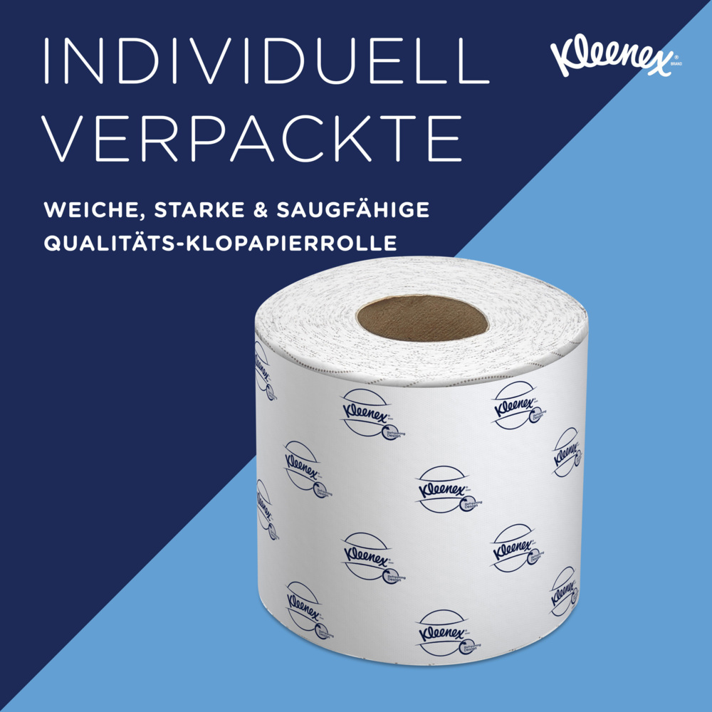 Papier toilette 2 épaisseurs Kleenex® 8438 - 96 x petits rouleaux de 250 feuilles (24 000 au total) - 8438