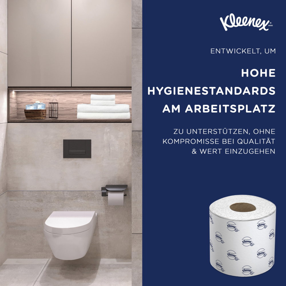 Papier toilette 2 épaisseurs Kleenex® 8438 - 96 x petits rouleaux de 250 feuilles (24 000 au total) - 8438