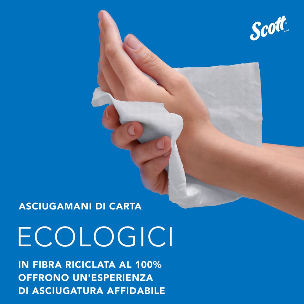 Scott® Essential™ Toallas secamanos 6609: toallas secamanos de papel plegadas, 16 paquetes x 220 unidades de papel secamanos blanco (3520 en total) - 6609