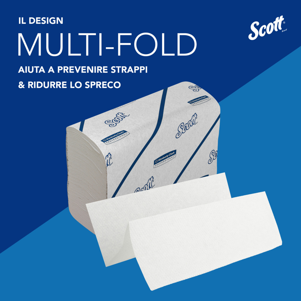 Essuie-mains enchevêtrés Scott® 6633 - 25 paquets de 175 essuie-mains blancs, 1 épaisseur - 6633